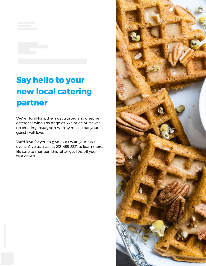 Local Caterer Letter Template