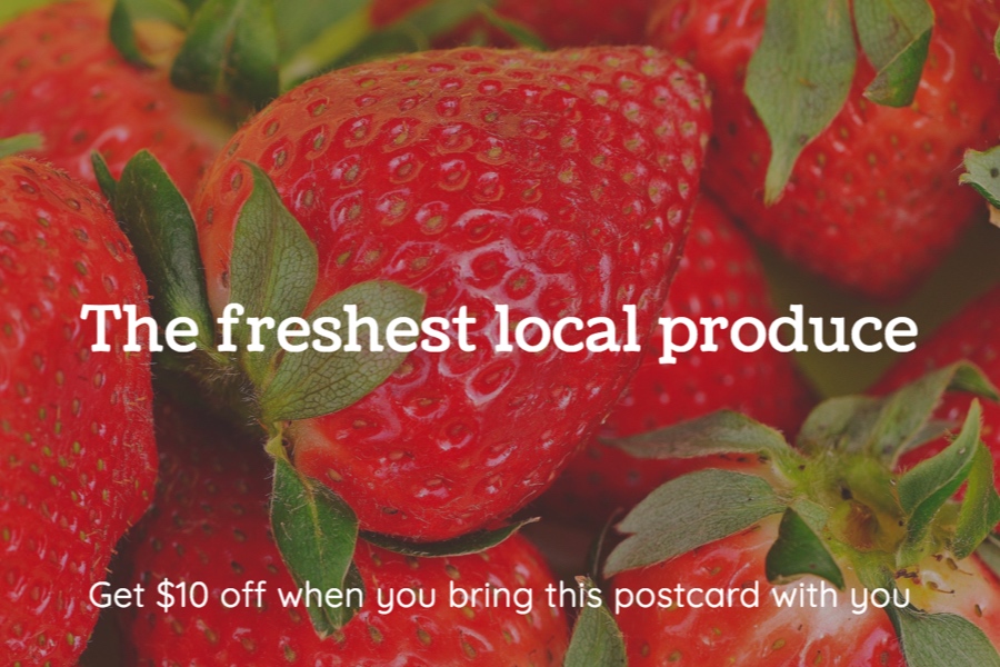 Local Fresh Produce Postcard Template